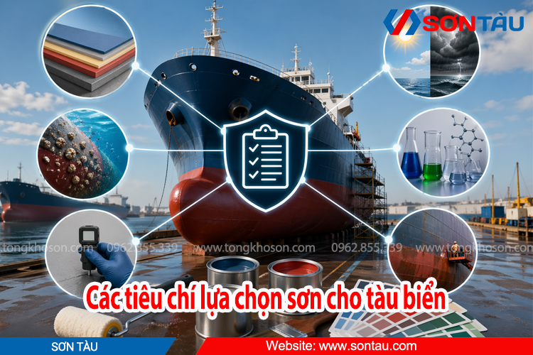 Các tiêu chí lựa chọn sơn cho tàu biển