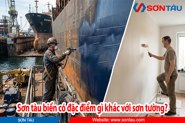 Sơn tàu biển có đặc điểm gì khác với sơn tường?