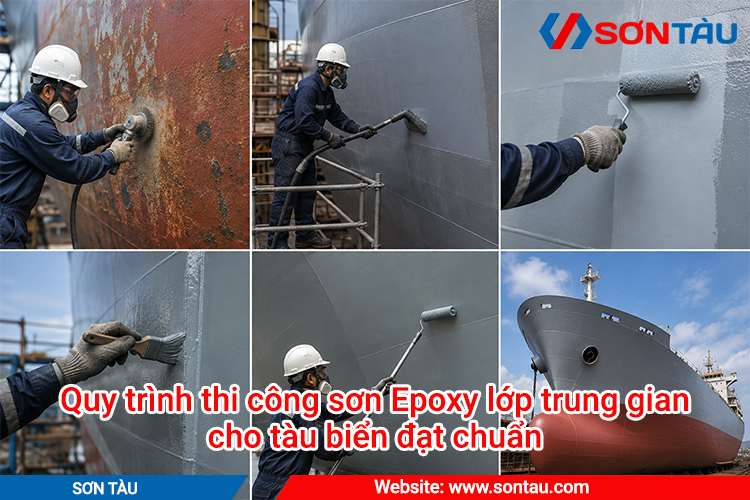 Quy trình thi công sơn Epoxy lớp trung gian cho tàu biển đạt chuẩn